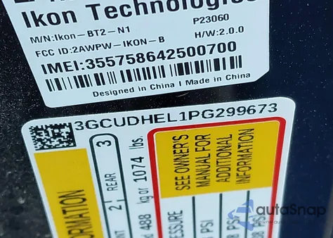 2023 Chevrolet Silverado 1500 4Wd Short Bed Zr2 z USA, uszkodzony, nr VIN 3GCUDHEL1PG299673